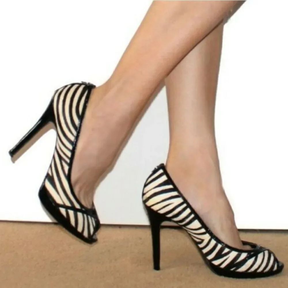 CLASSIQUES ENTIER ANIMAL PRINT PEEP TOE HIGH HEEL PUMP G1